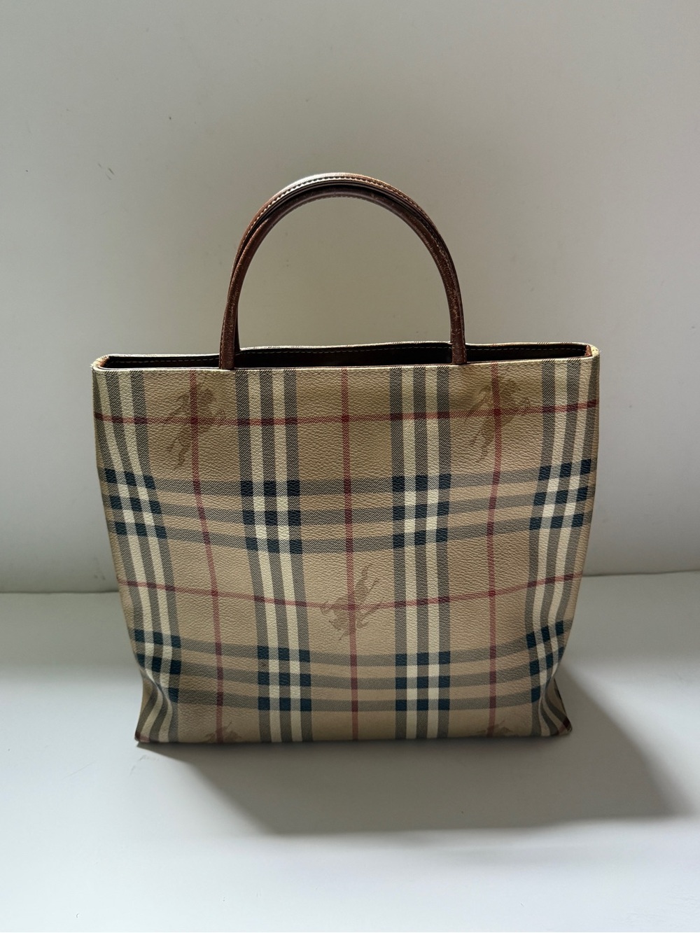 Vintage Burberry Haymarket Check Tote